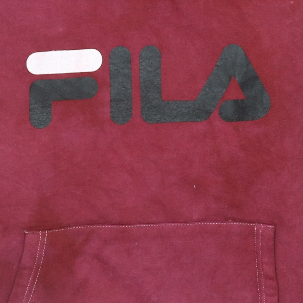 Womens UK Size XS FILA Red Pullover Hoodie