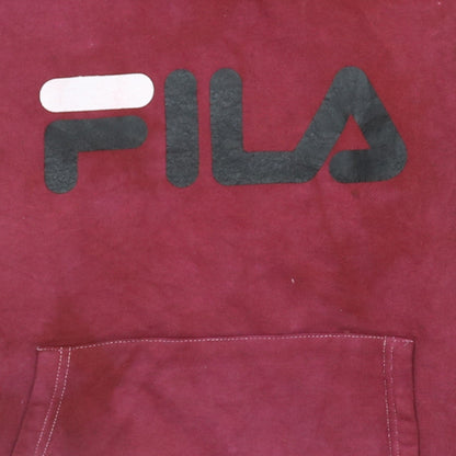 Womens UK Size XS FILA Red Pullover Hoodie
