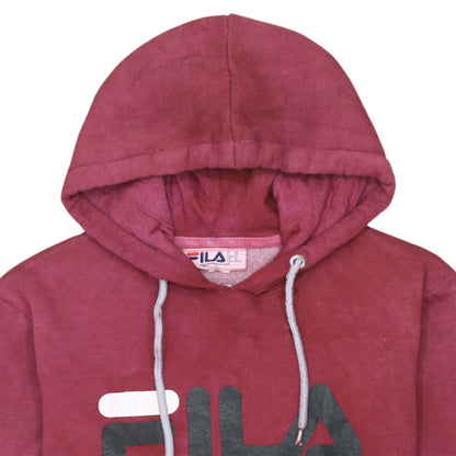 Womens UK Size XS FILA Red Pullover Hoodie