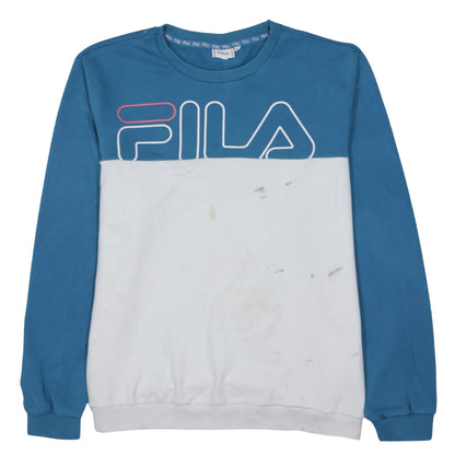 Mens UK Size XL FILA Blue Pullover Sweatshirt