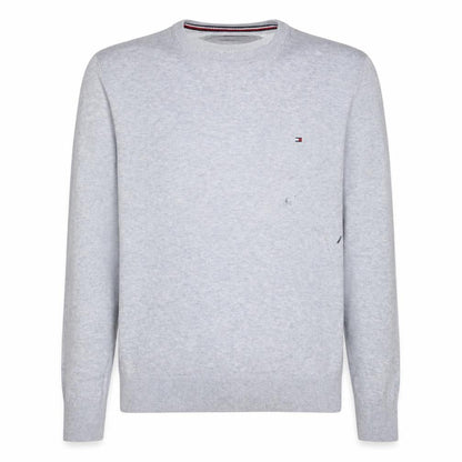 Tommy Hilfiger Men's Grey Cotton Crew Neck Jumper Size M