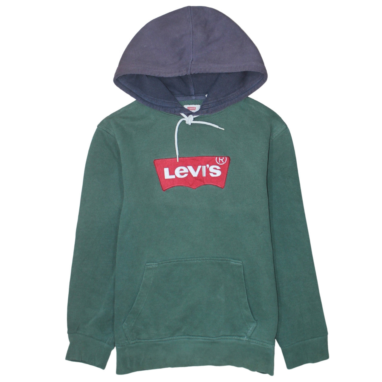 Mens UK Size S Levi's Green Pullover Hoodie