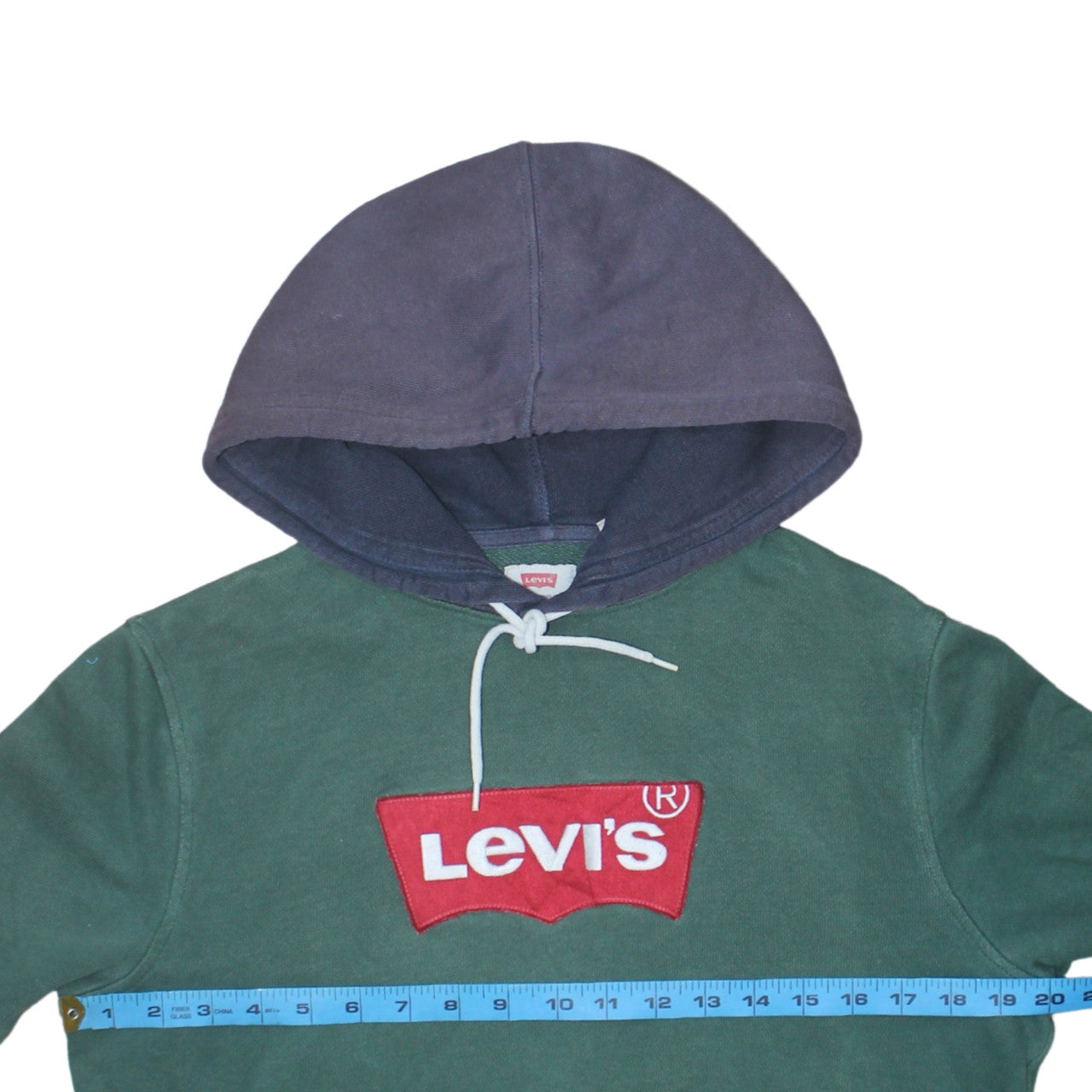 Mens UK Size S Levi's Green Pullover Hoodie
