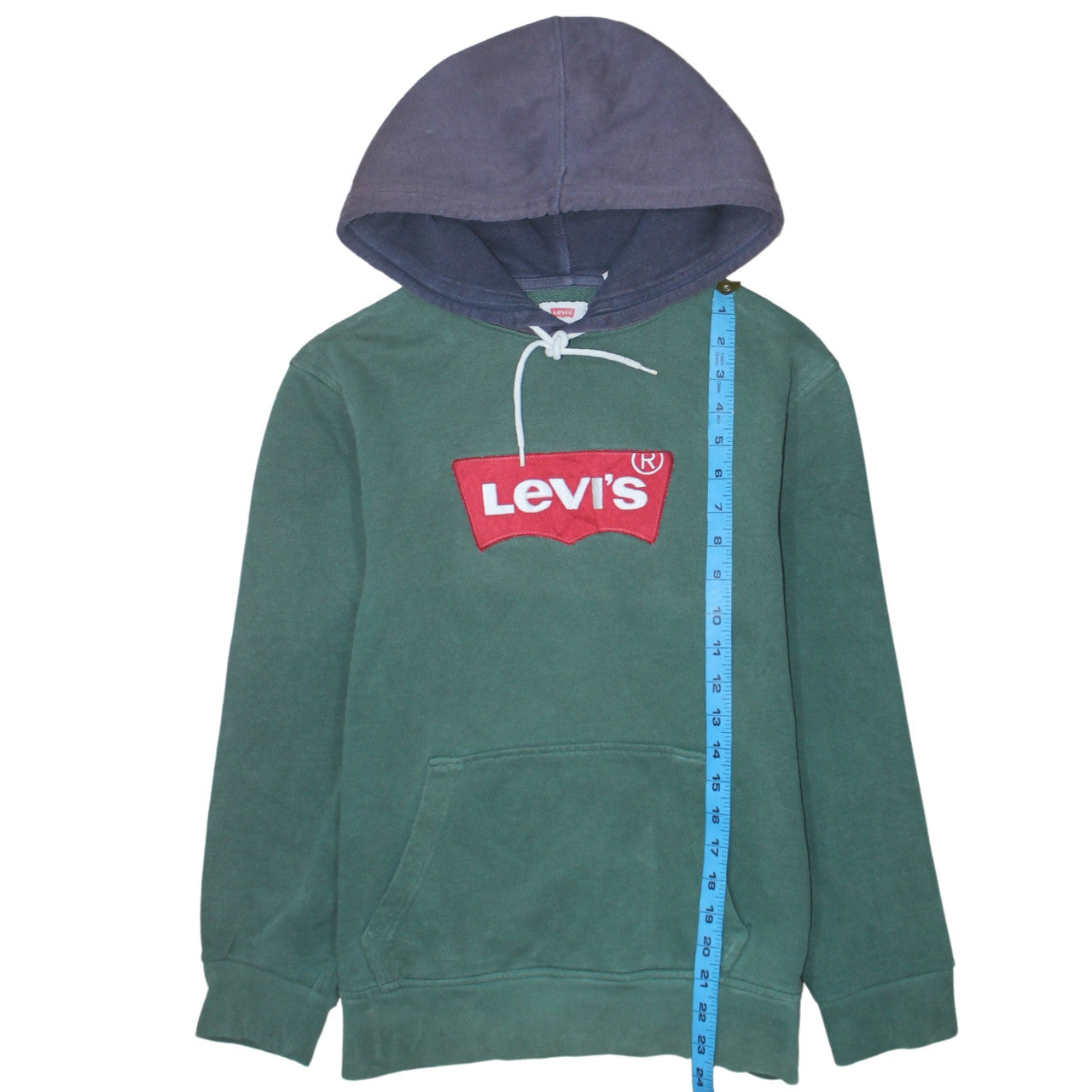 Mens UK Size S Levi's Green Pullover Hoodie