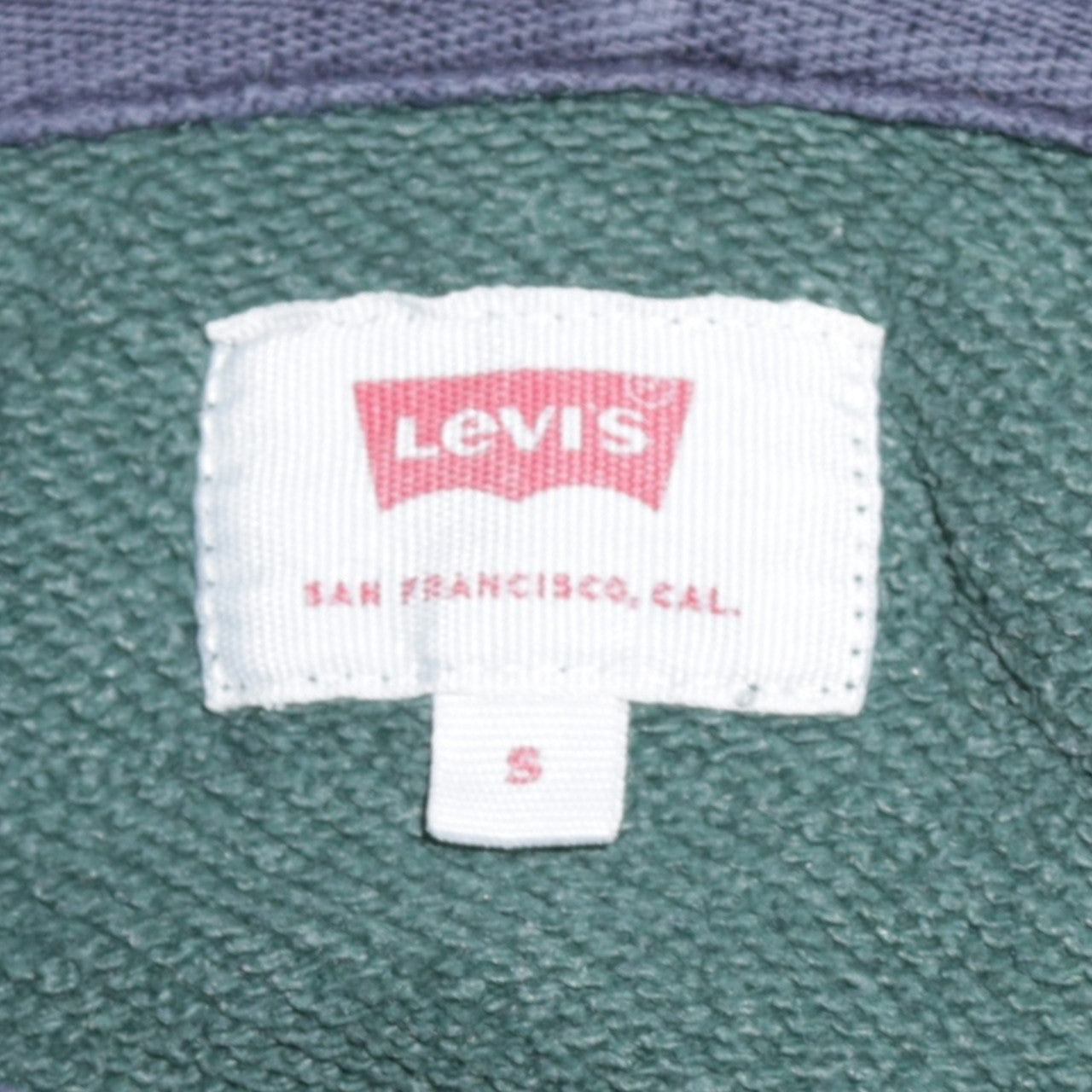 Mens UK Size S Levi's Green Pullover Hoodie