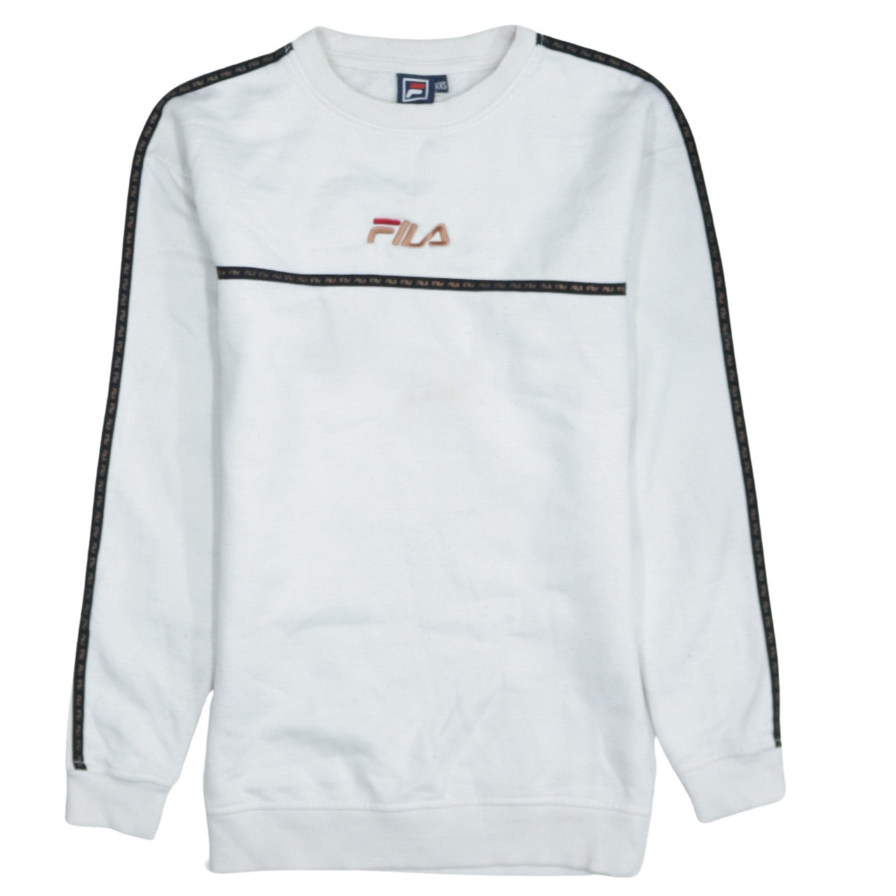 Mens UK Size XS FILA White Pullover Sweatshirt