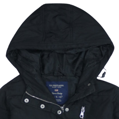 U.S. Polo Assn. Men's Black Hooded Puffer Jacket Size S