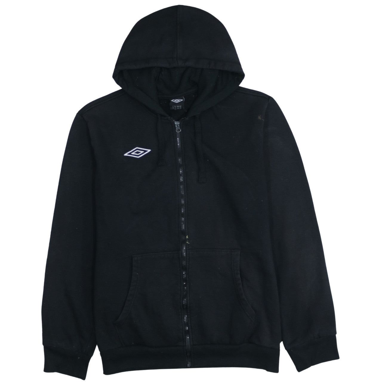 Mens UK Size 2XL Umbro Black Full Zip Hoodie
