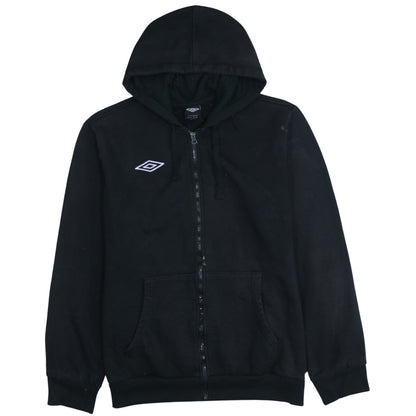 Mens UK Size 2XL Umbro Black Full Zip Hoodie
