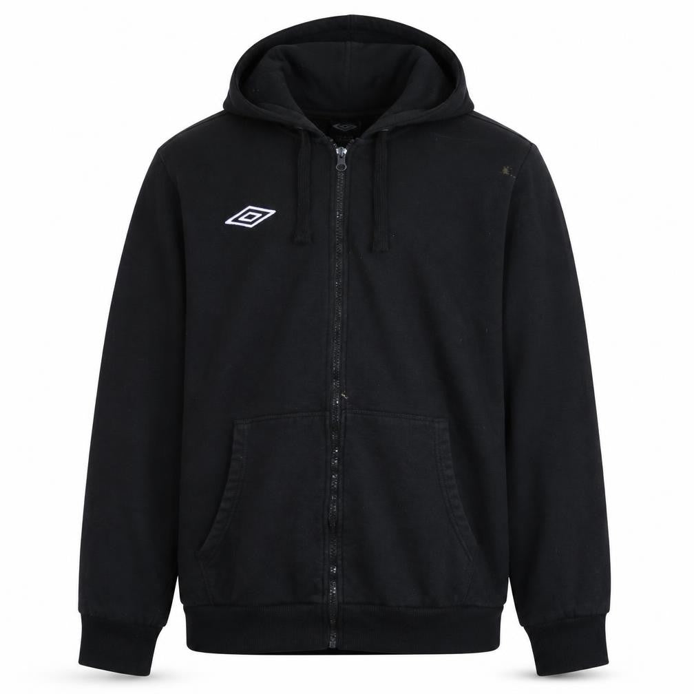 Mens UK Size 2XL Umbro Black Full Zip Hoodie