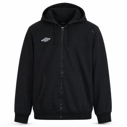 Mens UK Size 2XL Umbro Black Full Zip Hoodie