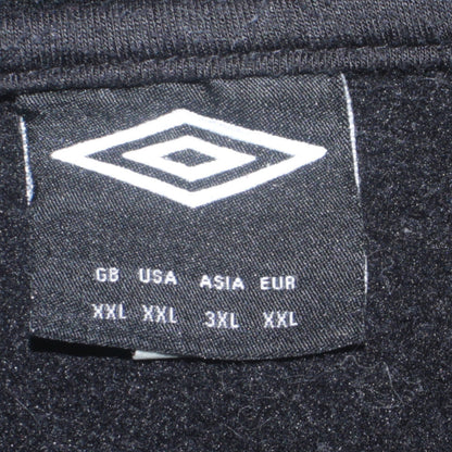 Mens UK Size 2XL Umbro Black Full Zip Hoodie