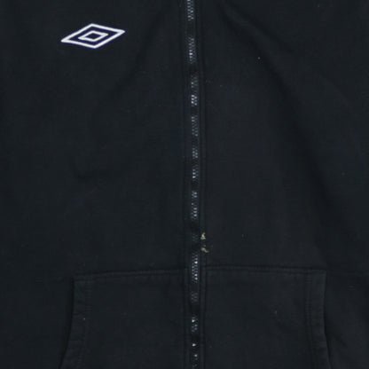 Mens UK Size 2XL Umbro Black Full Zip Hoodie