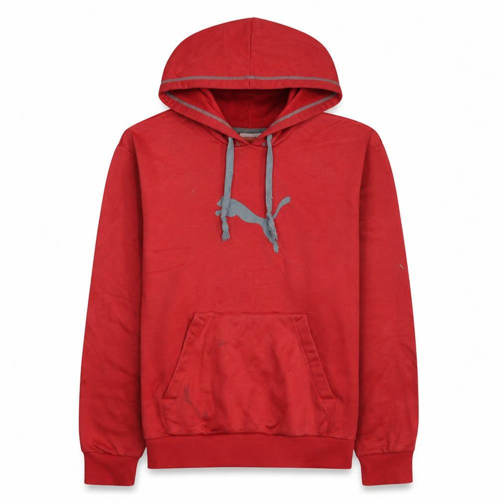 Mens UK Size S PUMA Red Pullover Hoodie
