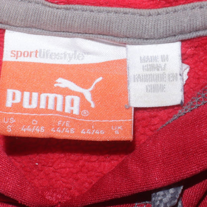 Mens UK Size S PUMA Red Pullover Hoodie