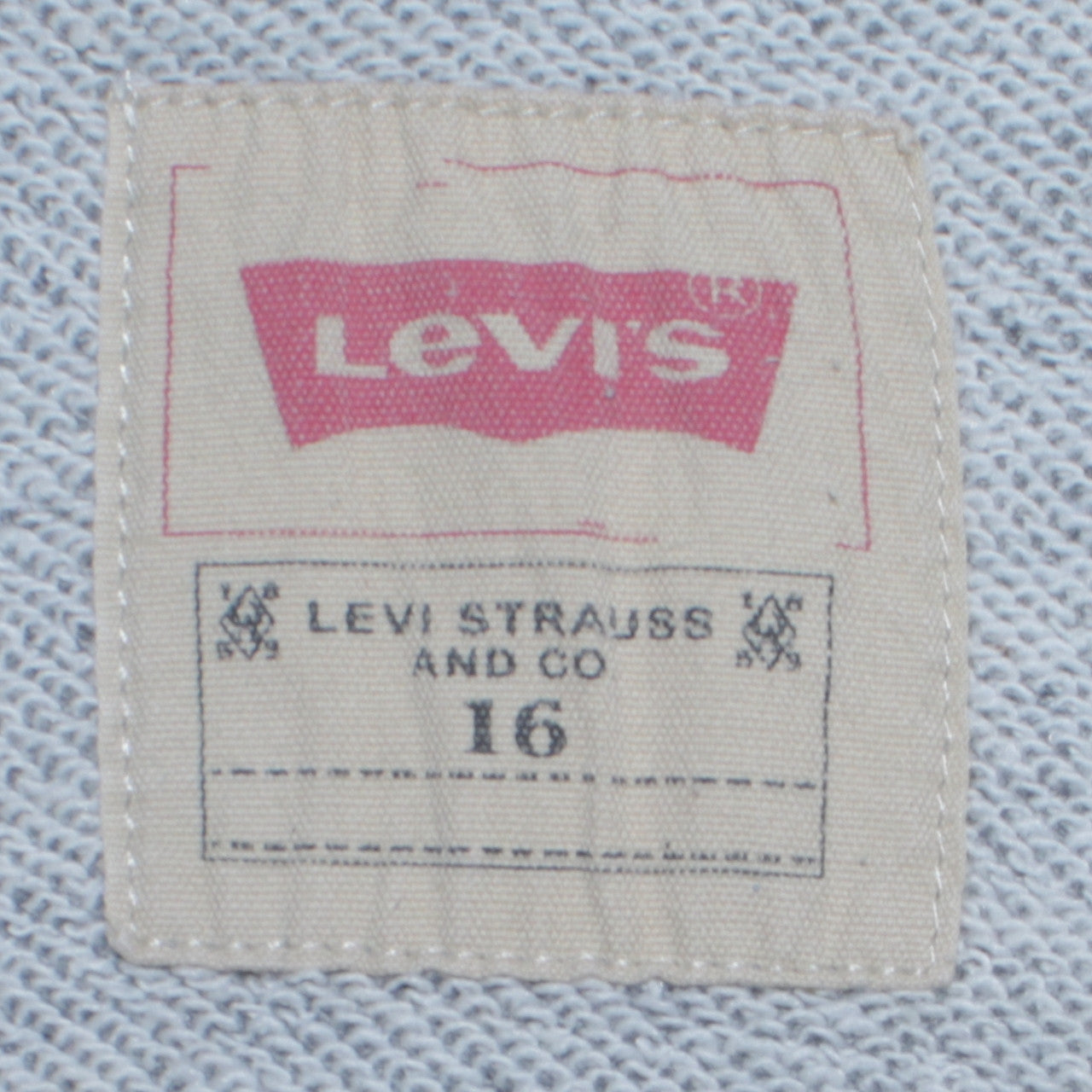 Boys UK Size 16 Years Levi's Grey Full Zip Hoodie