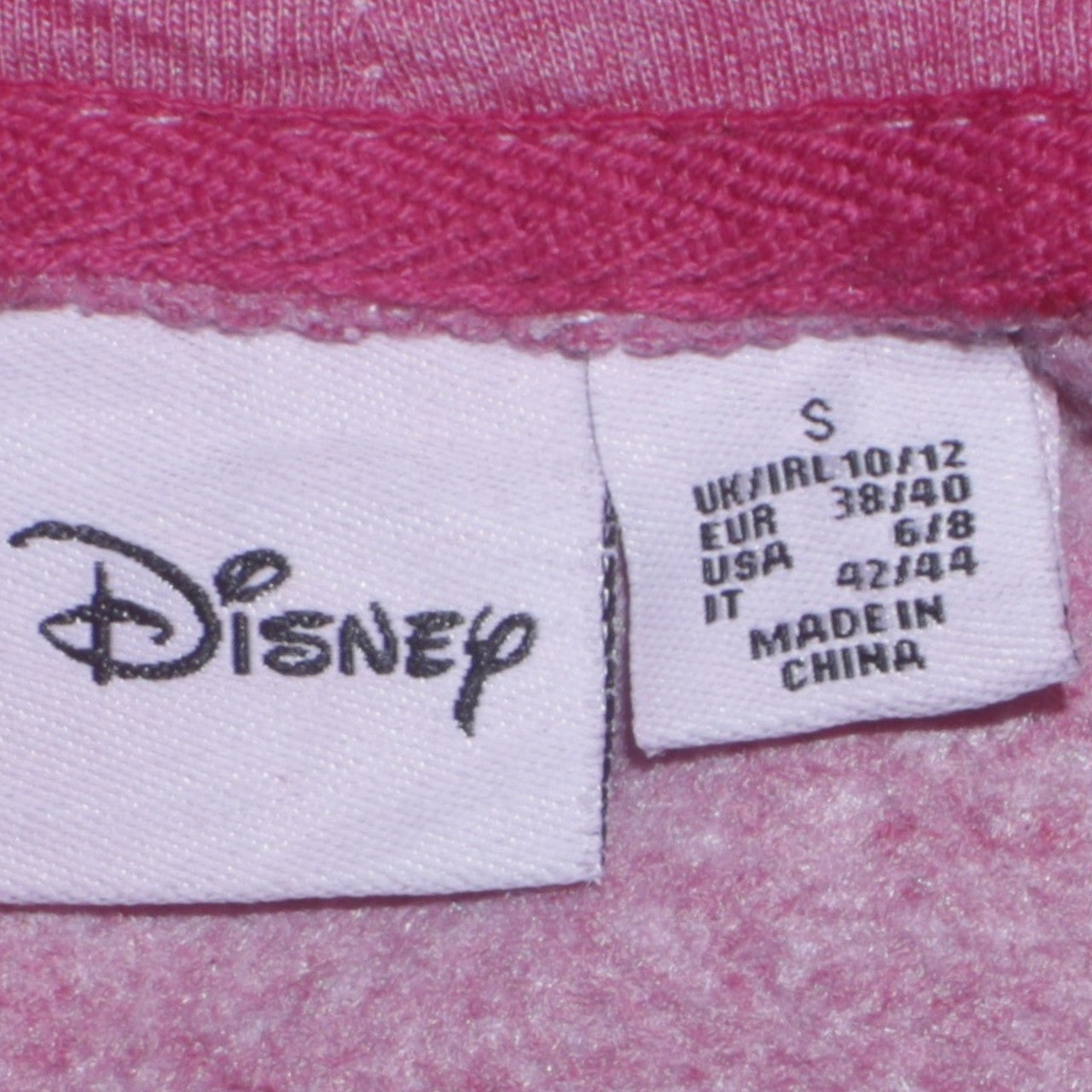 Womens UK Size S Disney Pink Pullover Hoodie