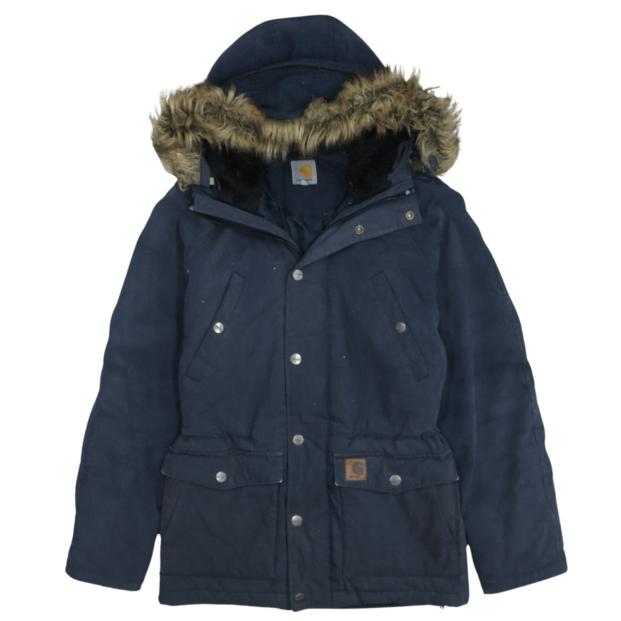 Womens UK Size XS Carhartt Blue Parka Coat