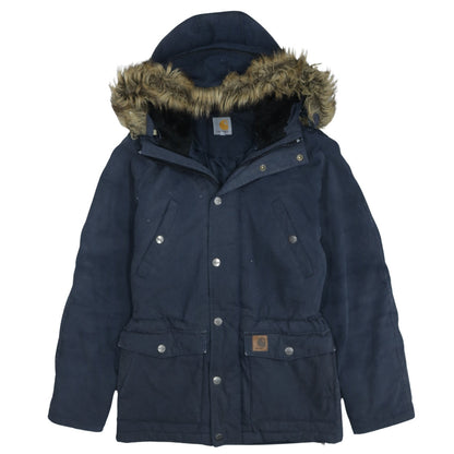 Womens UK Size XS Carhartt Blue Parka Coat