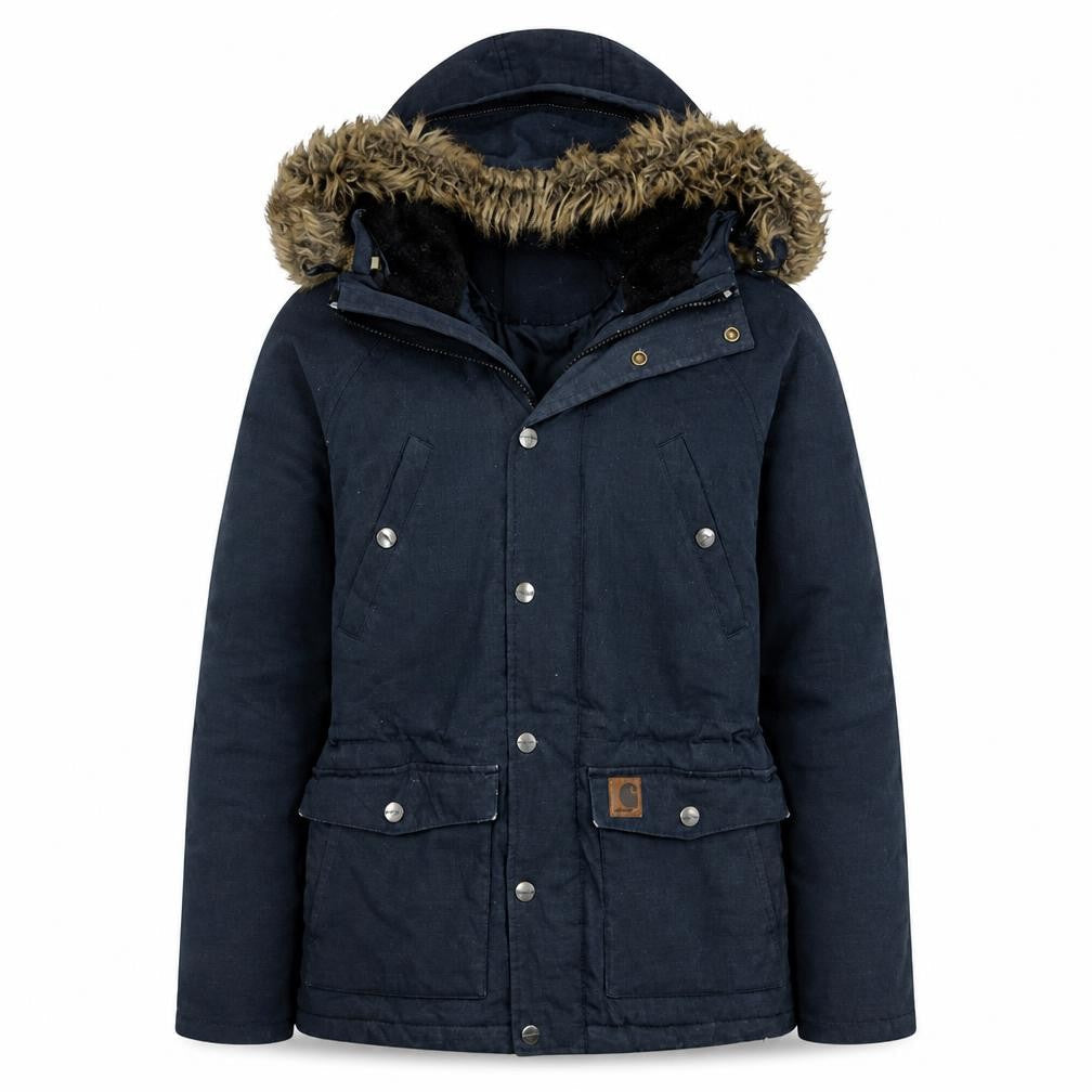 Womens UK Size XS Carhartt Blue Parka Coat