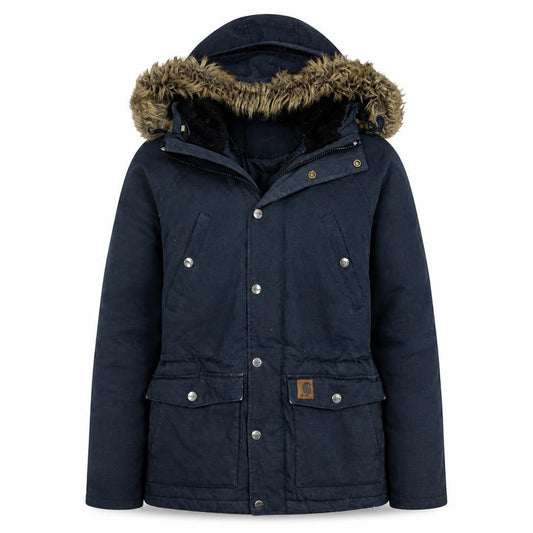Womens UK Size XS Carhartt Blue Parka Coat