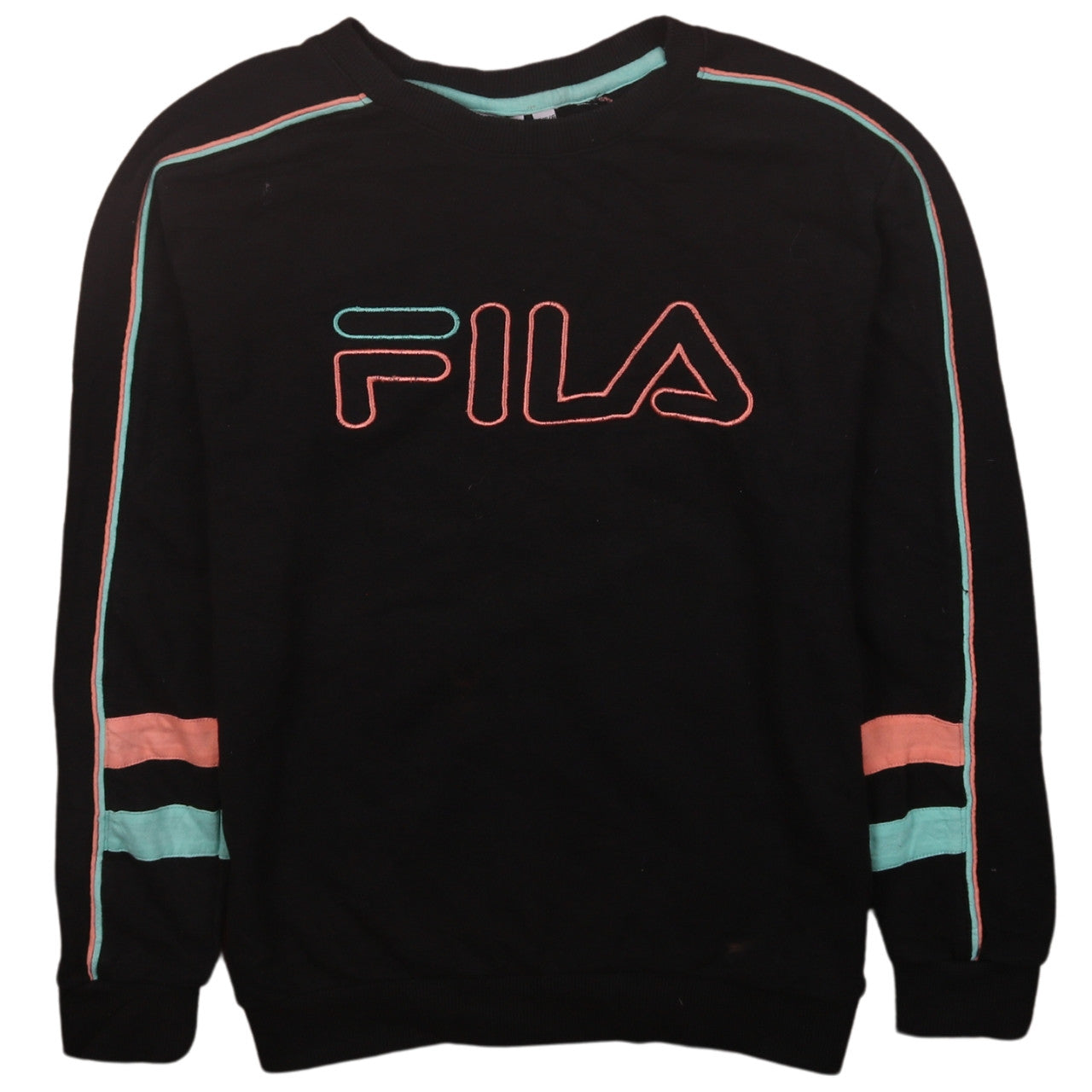 Womens UK Size 2XS FILA Black Pullover Sweatshirt