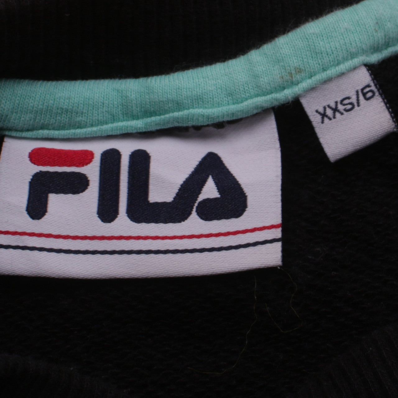 Womens UK Size 2XS FILA Black Pullover Sweatshirt