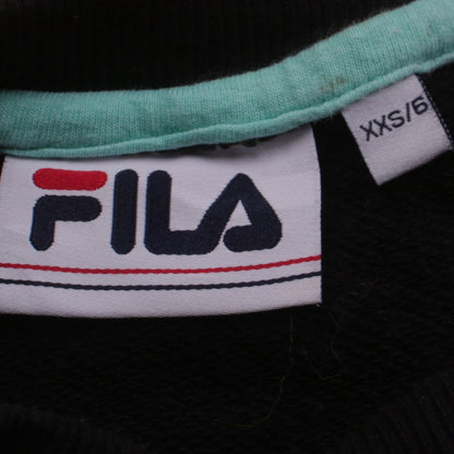 Womens UK Size 2XS FILA Black Pullover Sweatshirt