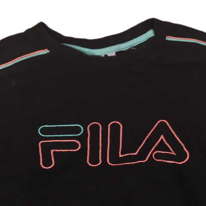 Womens UK Size 2XS FILA Black Pullover Sweatshirt