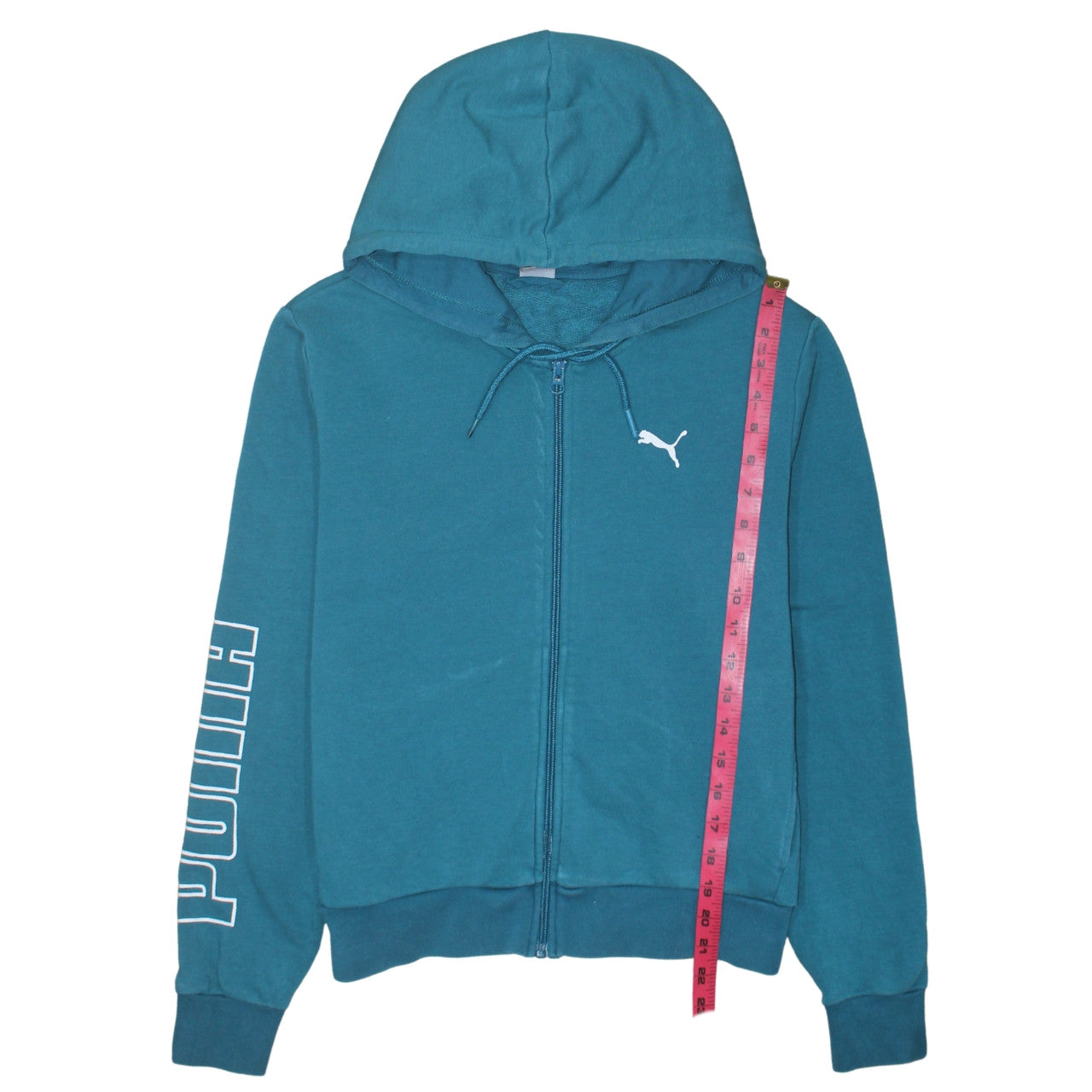 Womens UK Size S PUMA Blue Full Zip Hoodie