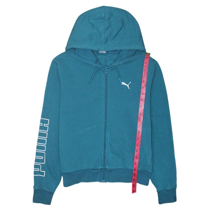 Womens UK Size S PUMA Blue Full Zip Hoodie