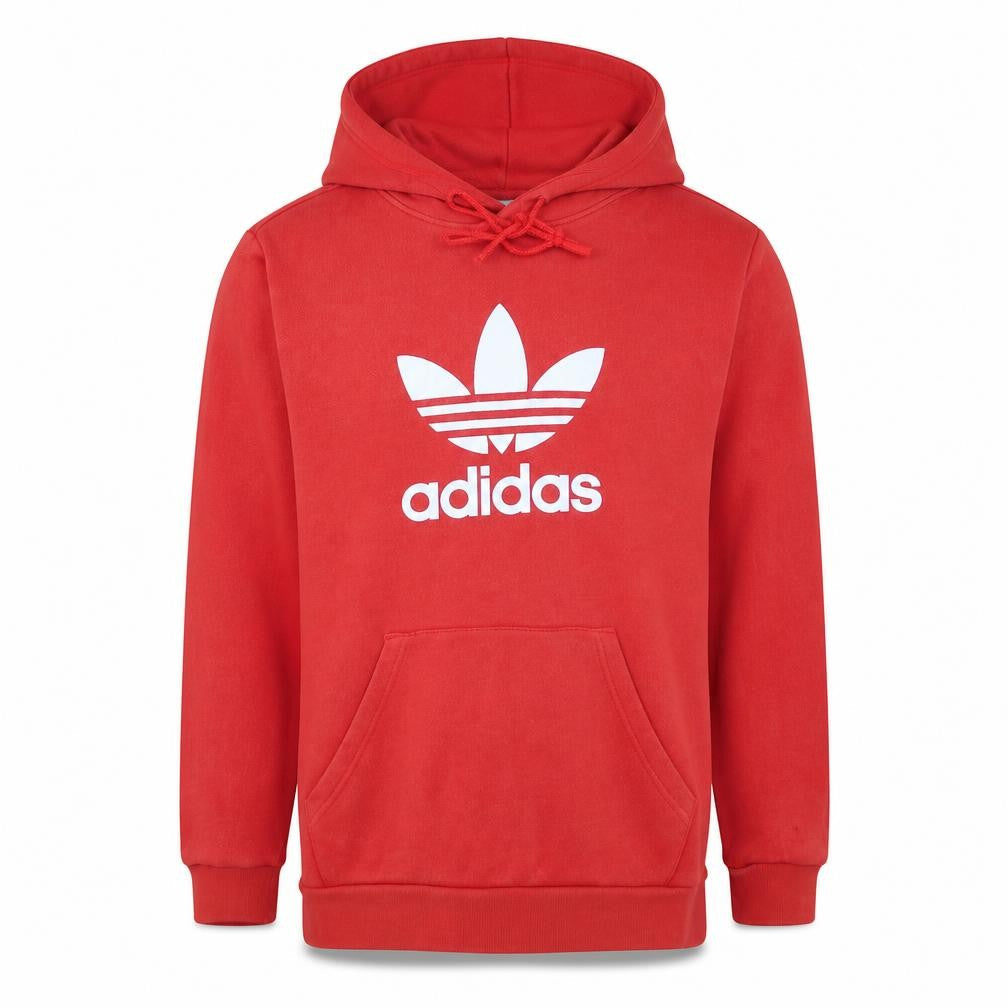 Mens UK Size S adidas Red Pullover Hoodie