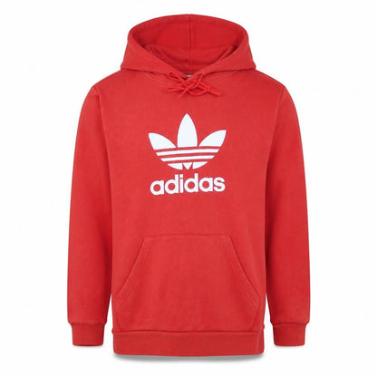 Mens UK Size S adidas Red Pullover Hoodie