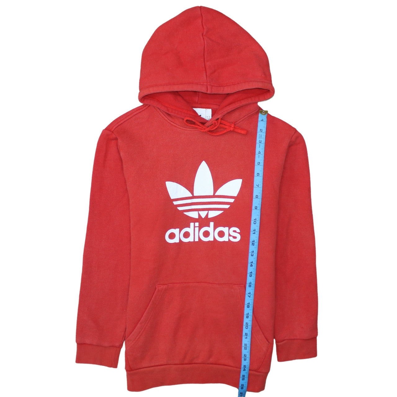 Mens UK Size S adidas Red Pullover Hoodie
