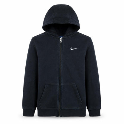 Front view of Nike boys’ black full zip hoodie 13-15 years fleece sweatshirt