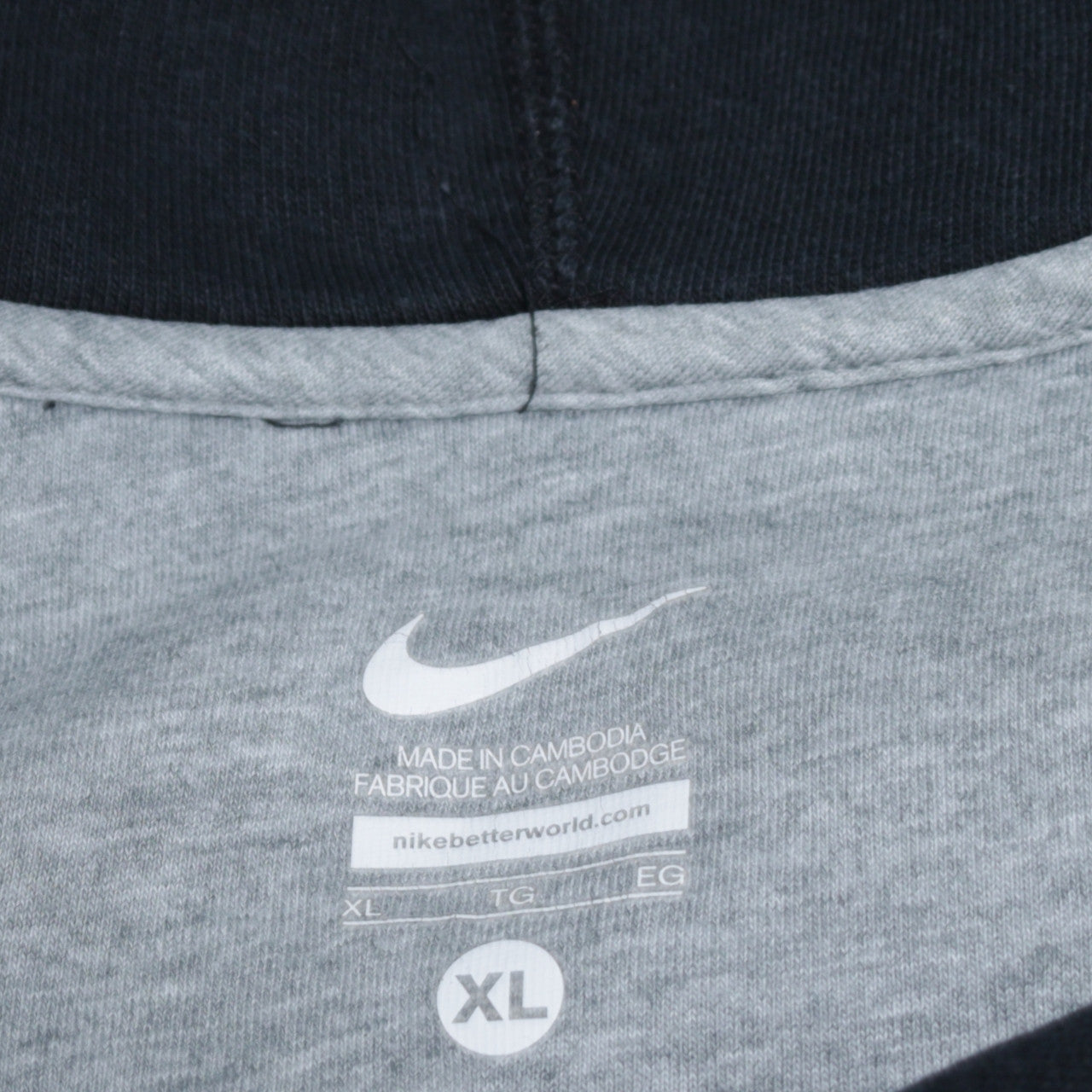 Mens UK Size XL Nike Black Full Zip Hoodie