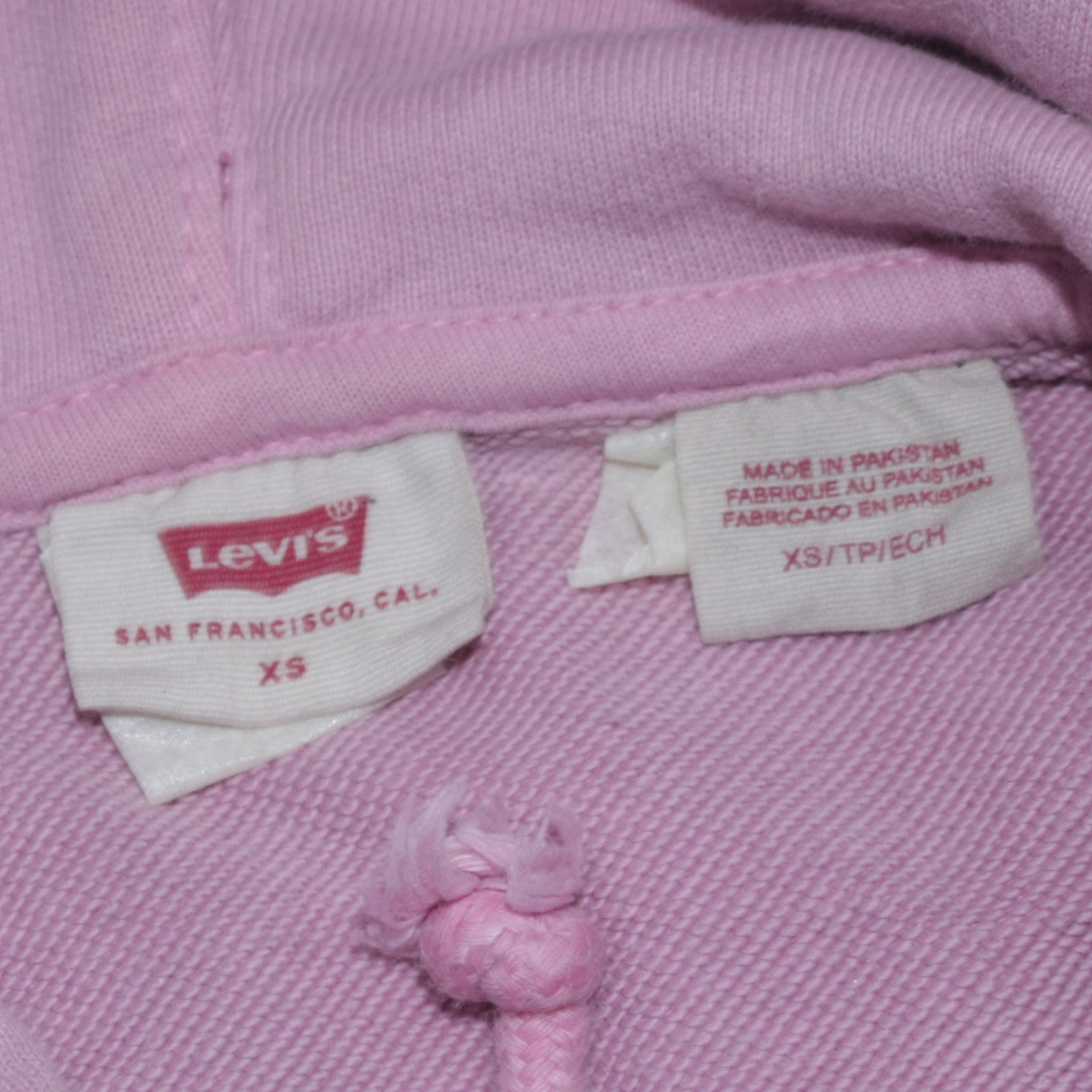 Womens UK Size XS Levi's Pink Pullover Hoodie