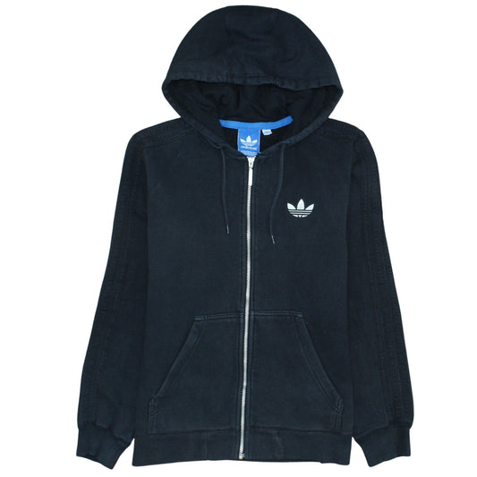 Womens UK Size S adidas Black Full Zip Hoodie