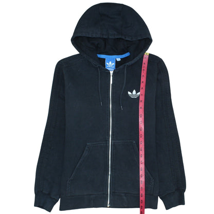 Womens UK Size S adidas Black Full Zip Hoodie