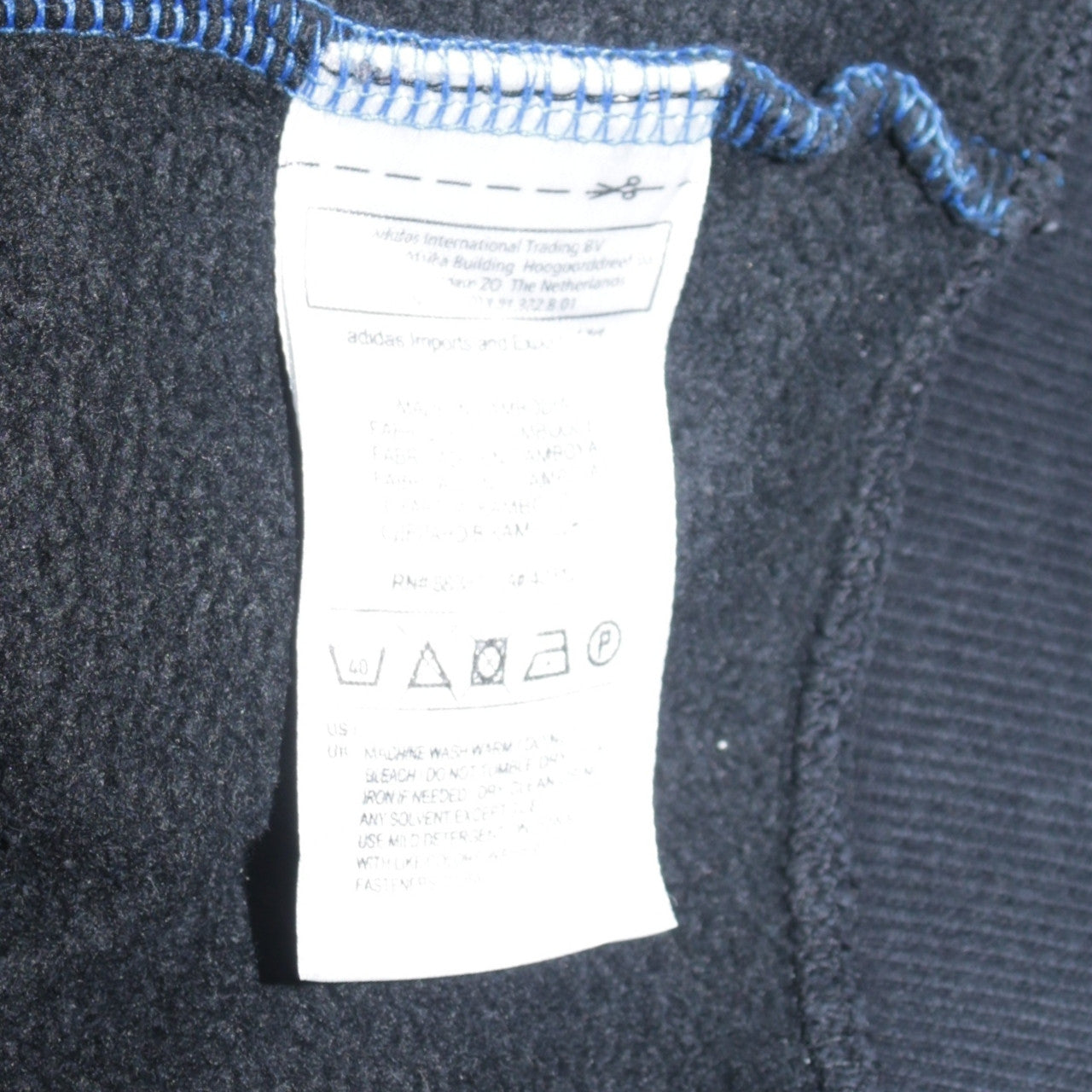 Womens UK Size S adidas Black Full Zip Hoodie