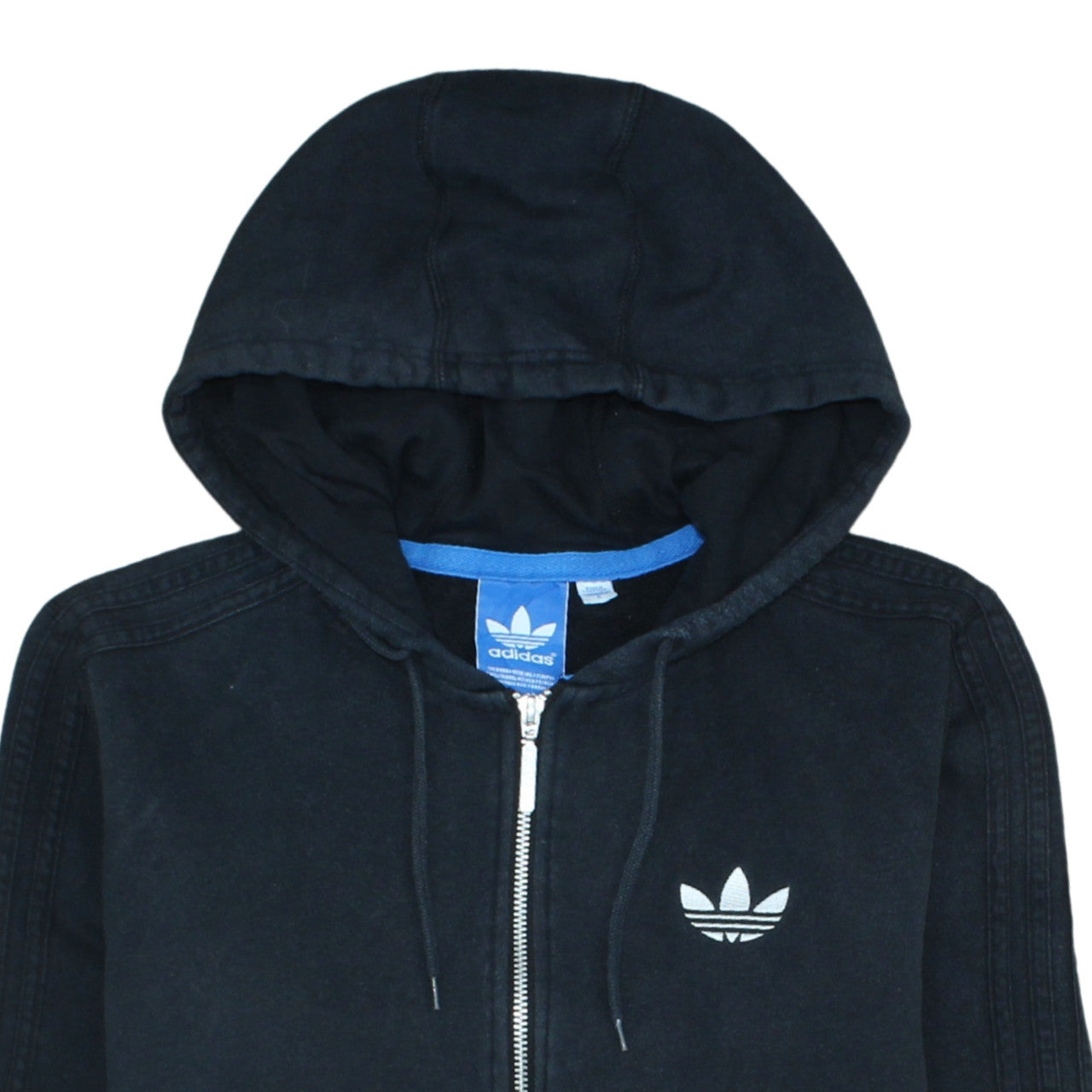 Womens UK Size S adidas Black Full Zip Hoodie