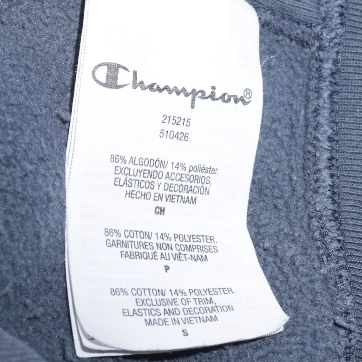 Mens UK Size S Champion Blue Pullover Sweatshirt