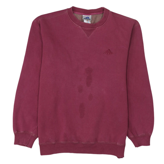 Womens UK Size M adidas Red Pullover Sweatshirt