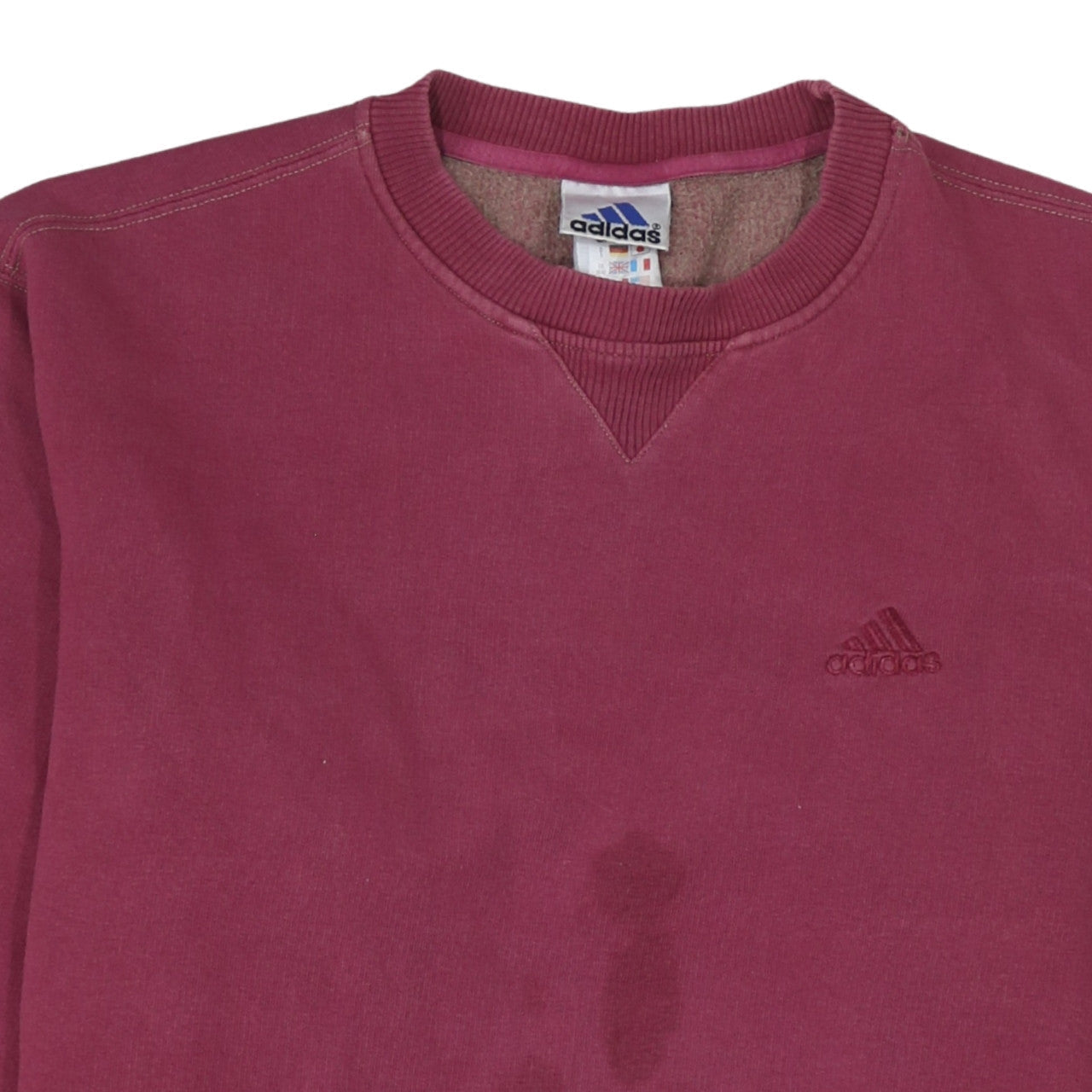 Womens UK Size M adidas Red Pullover Sweatshirt