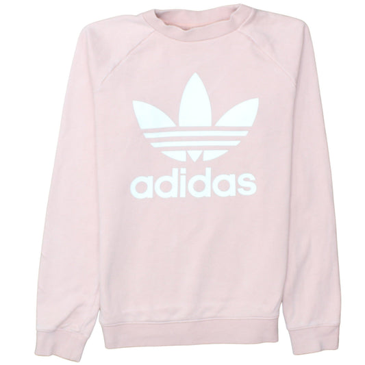 Womens UK Size XS adidas Pink Pullover Sweatshirt
