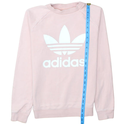Womens UK Size XS adidas Pink Pullover Sweatshirt