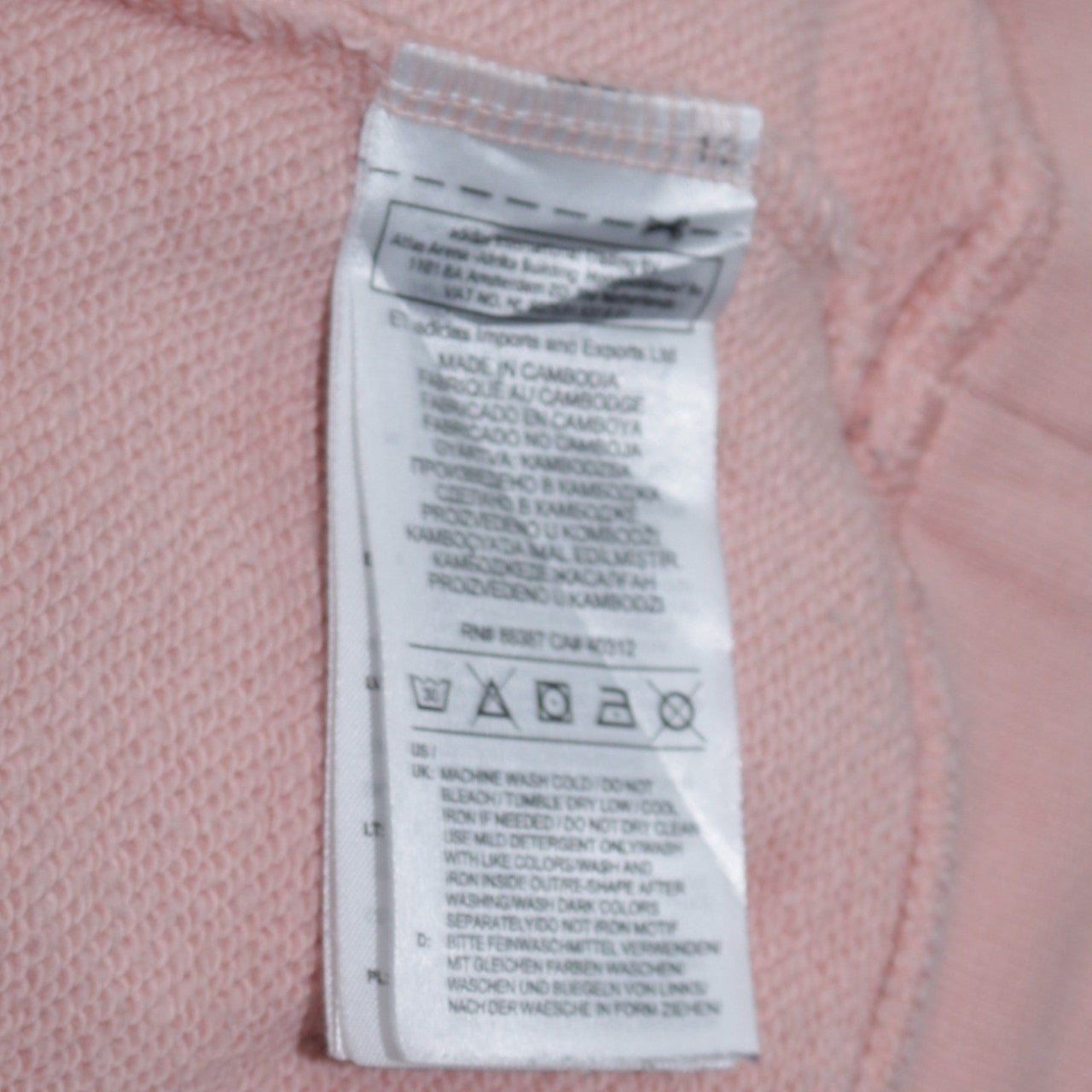 Womens UK Size XS adidas Pink Pullover Sweatshirt