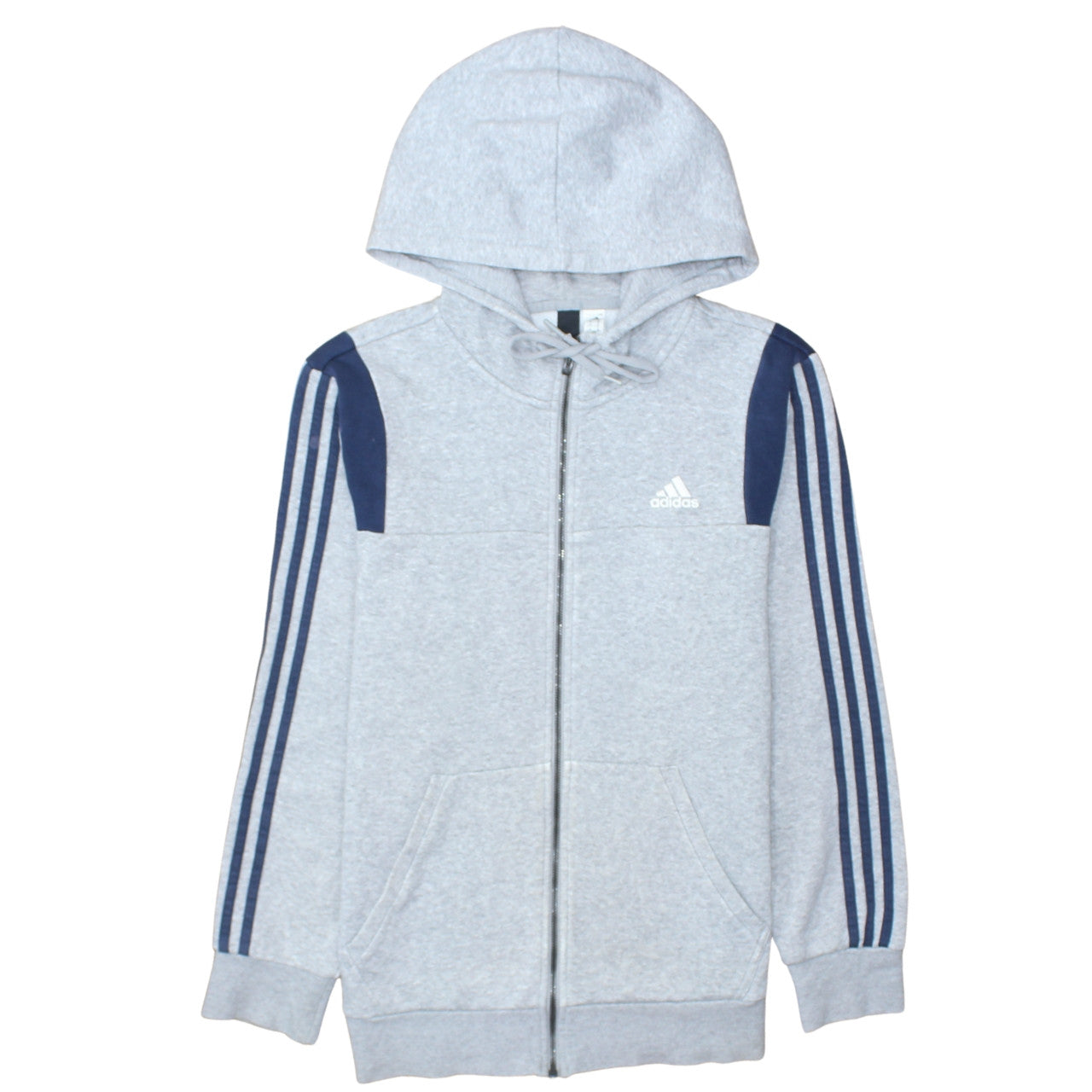 Mens UK Size M adidas Grey Full Zip Hoodie