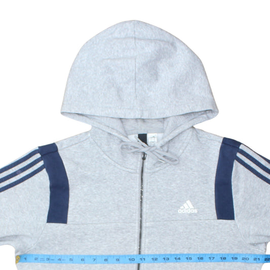 Mens UK Size M adidas Grey Full Zip Hoodie
