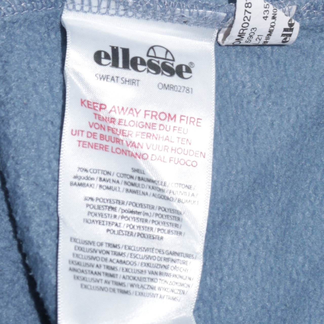 Womens UK Size 10 ellesse Blue Pullover Sweatshirt